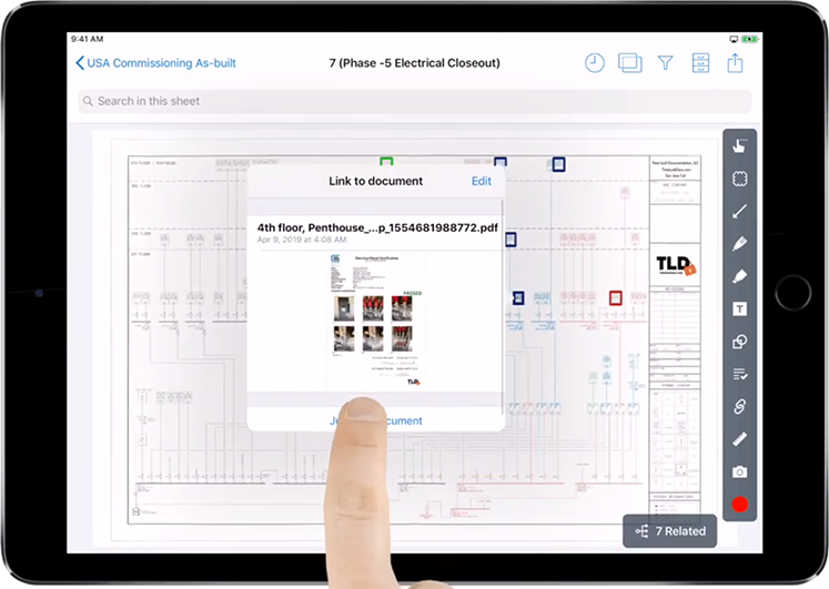B2B tablet view